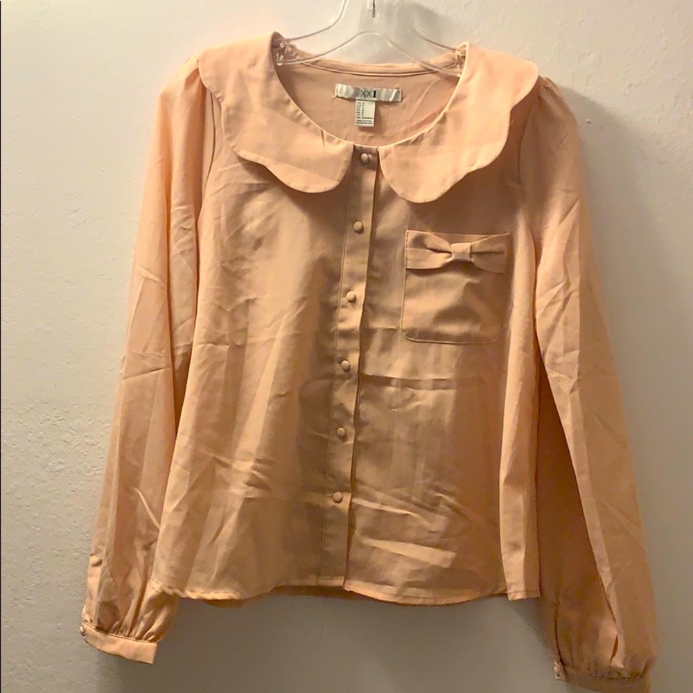 Tan / Salmon / Pink Blouse